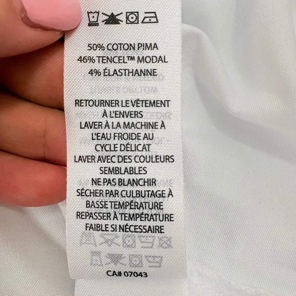Sundry NWT Classic Elevated Essential Minimalist White Tee in Pima Cotton Size M - Picture 8 of 14
